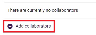 The add collaborators link