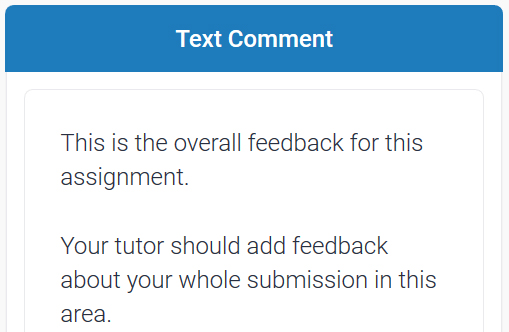 The overall feedback section